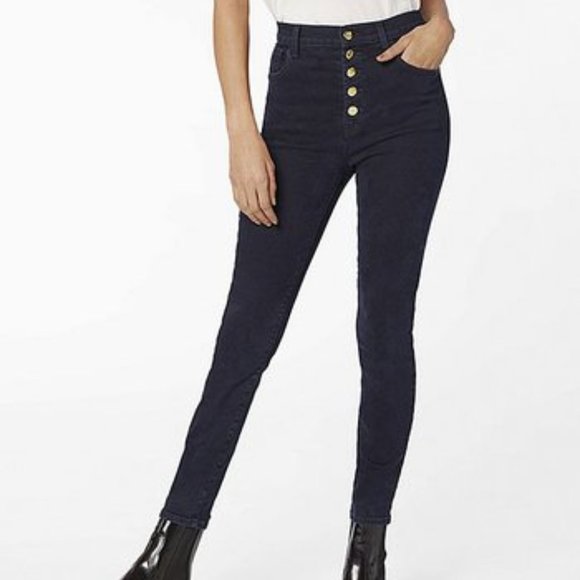 J Brand Women's Skinny Jeans - Midnight Black - Picture 1 of 16
